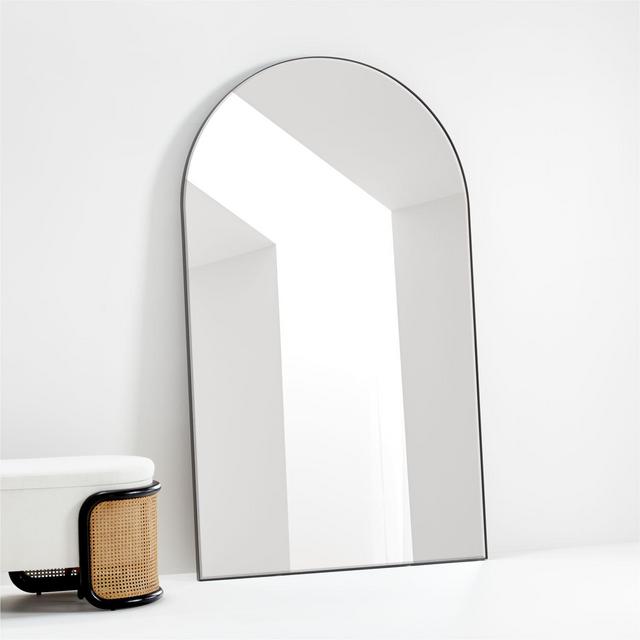 Edge Extra-Large Black Arch Floor Mirror