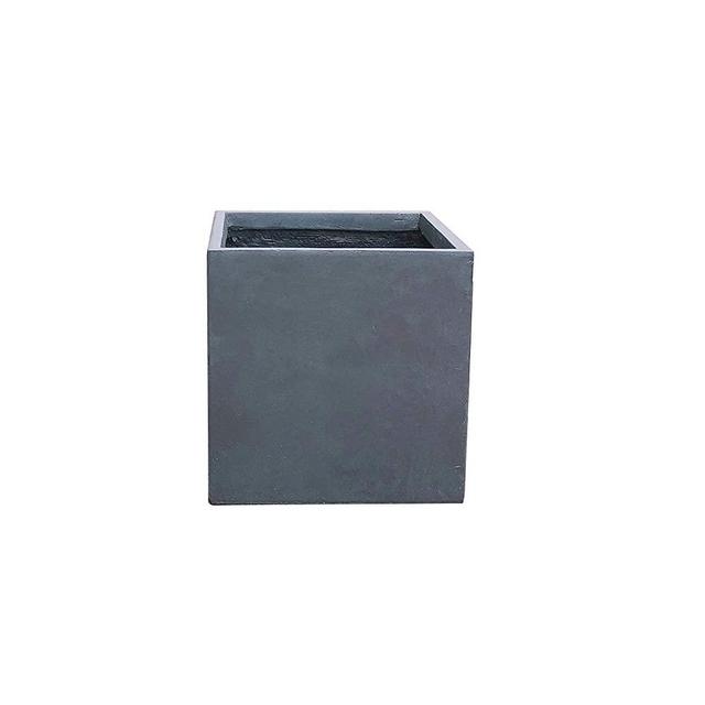 Kante RF0001C-C60121 Lightweight Concrete Modern Square Outdoor Planter, Charcoal