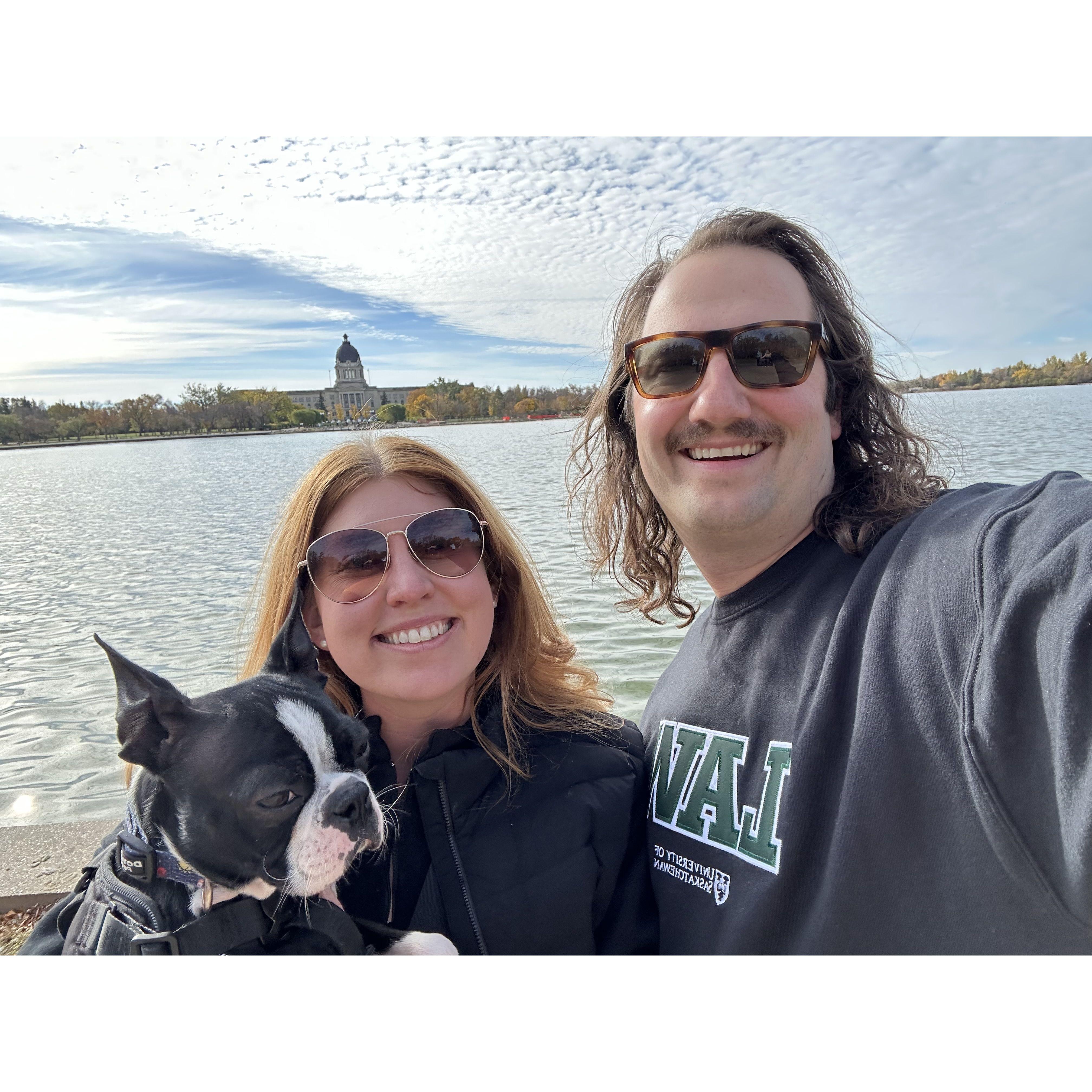 Enjoying a walk in Wascana Park!
