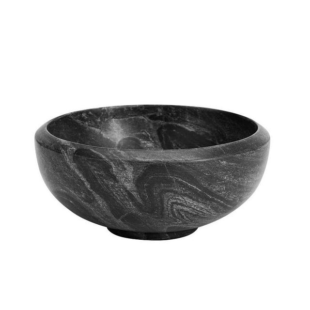 Black Marble Fruit Serving Bowl