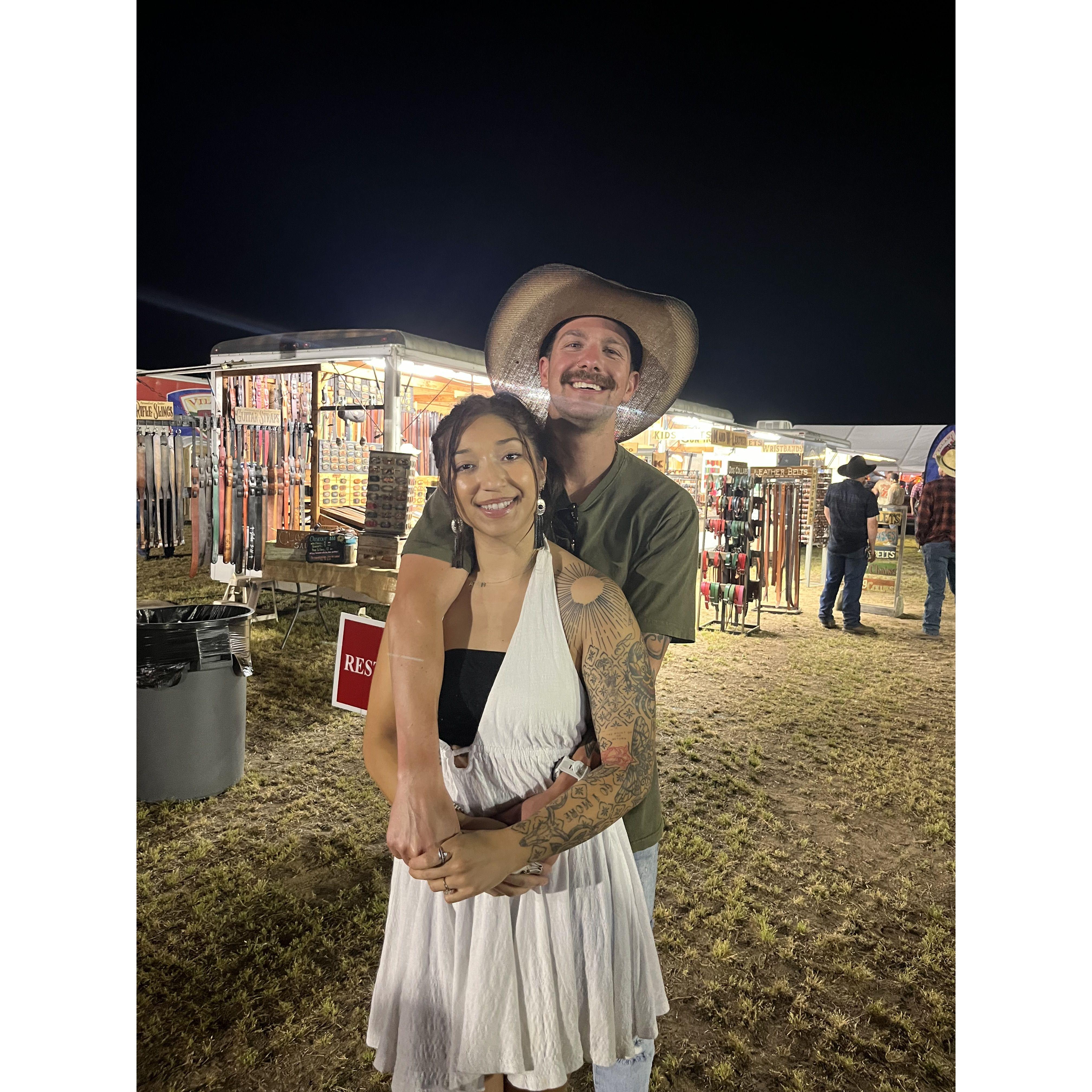 Parker embracing his inner cowboy.