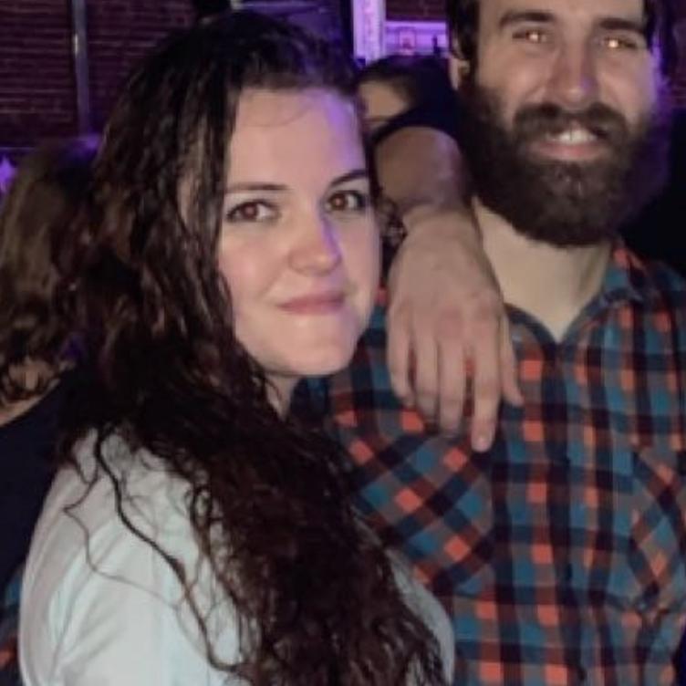 Our very first photo together after getting rained on at an outdoor concert. We saw Larkin Poe. October 26, 2019