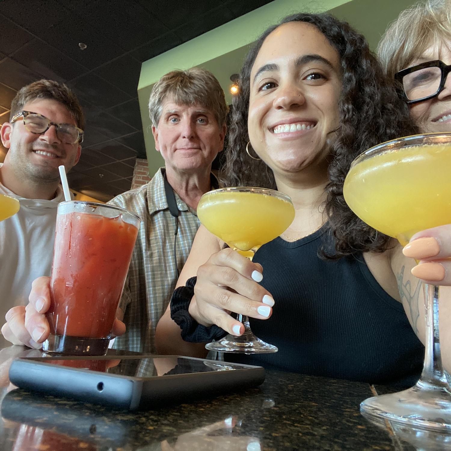Airport Mimosas with Clay and Momma