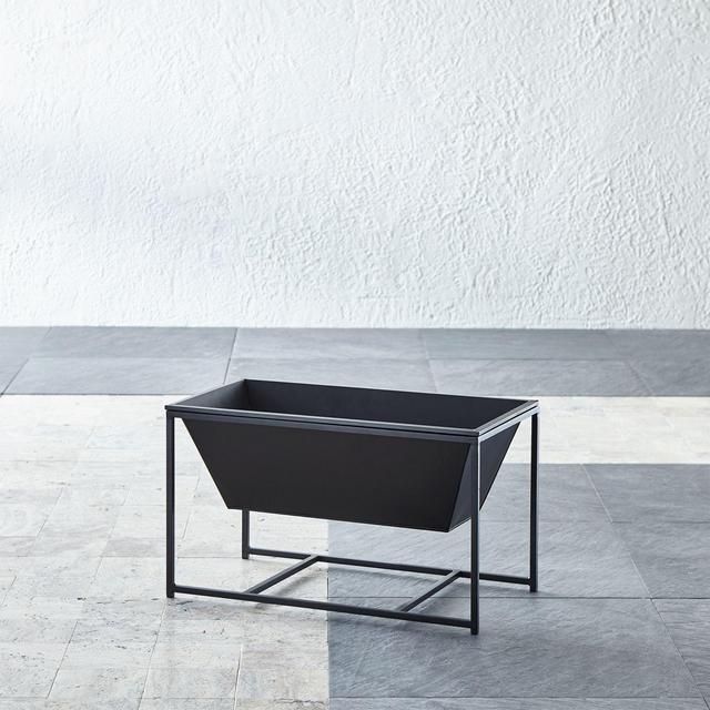 Astra Double Low Black Planter