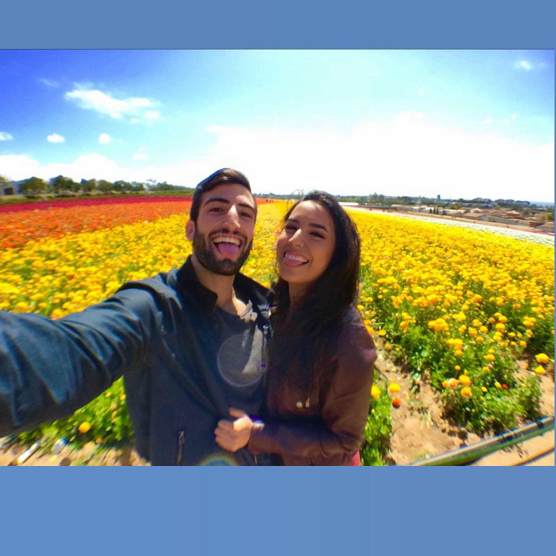 One of our dates to the Carlsbad Flower Fields, December 2018