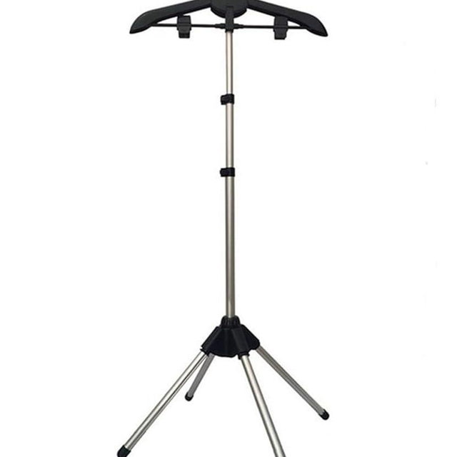 wenxinxuelan Iron Steam Stand; Foldable Garment Clothes Drying Rack; Handheld Garment Steamer Rack; Height Adjustable Standing Garment Hanger; Steam Ironing Machine Accessories Bracket (Black)