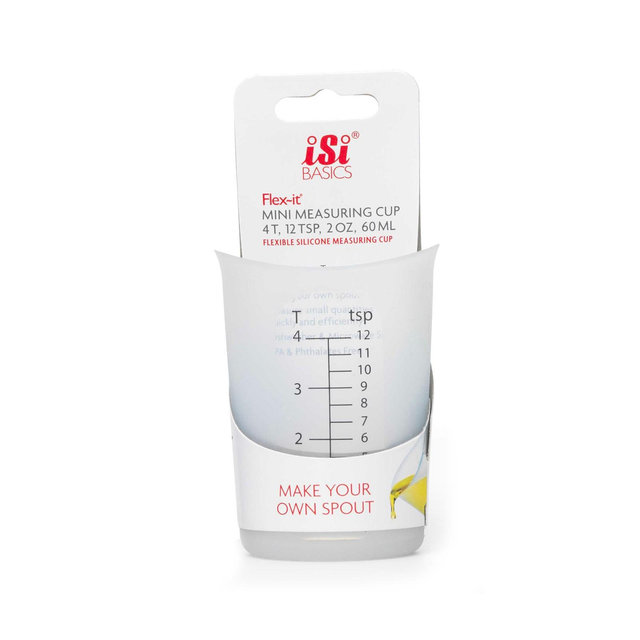 iSi Basics Silicone Flexible Clear Measuring Cup, 2 Ounce