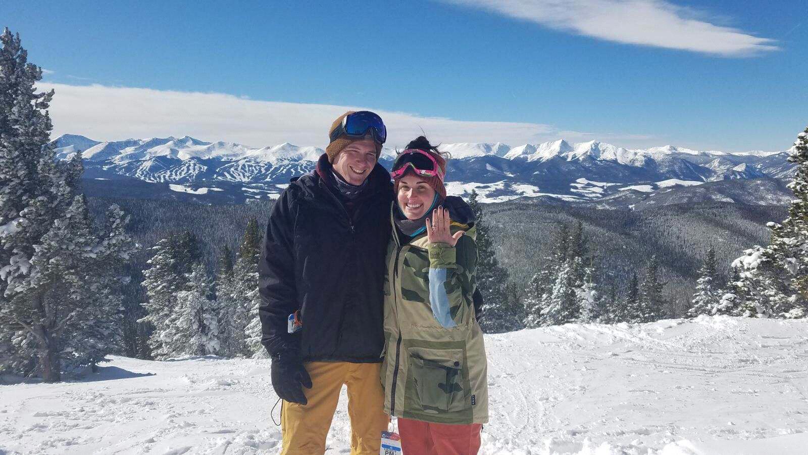 Getting engaged at Keystone.