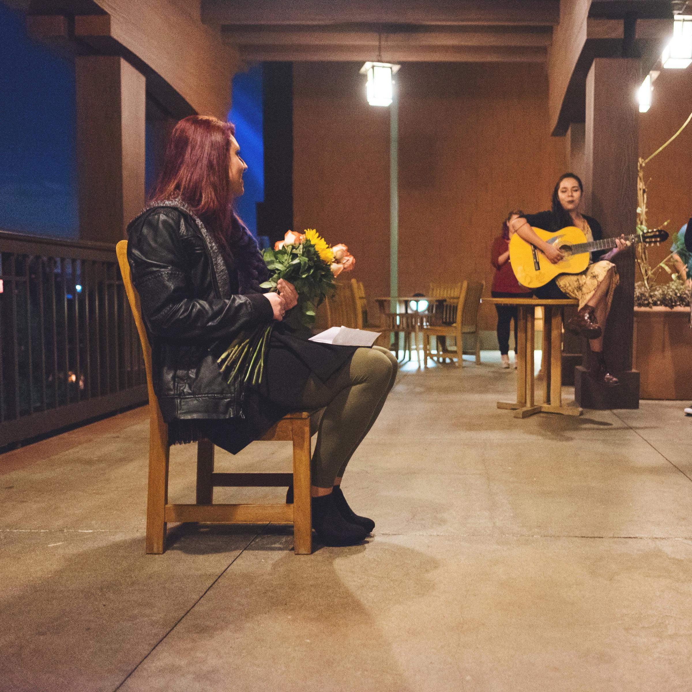 Sarah being serenaded by Alice with Heart Beat Song