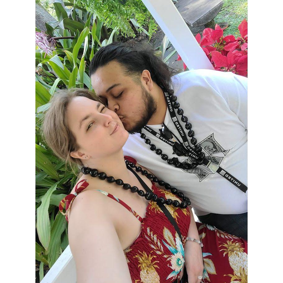 Us in Hawaii after he proposed!