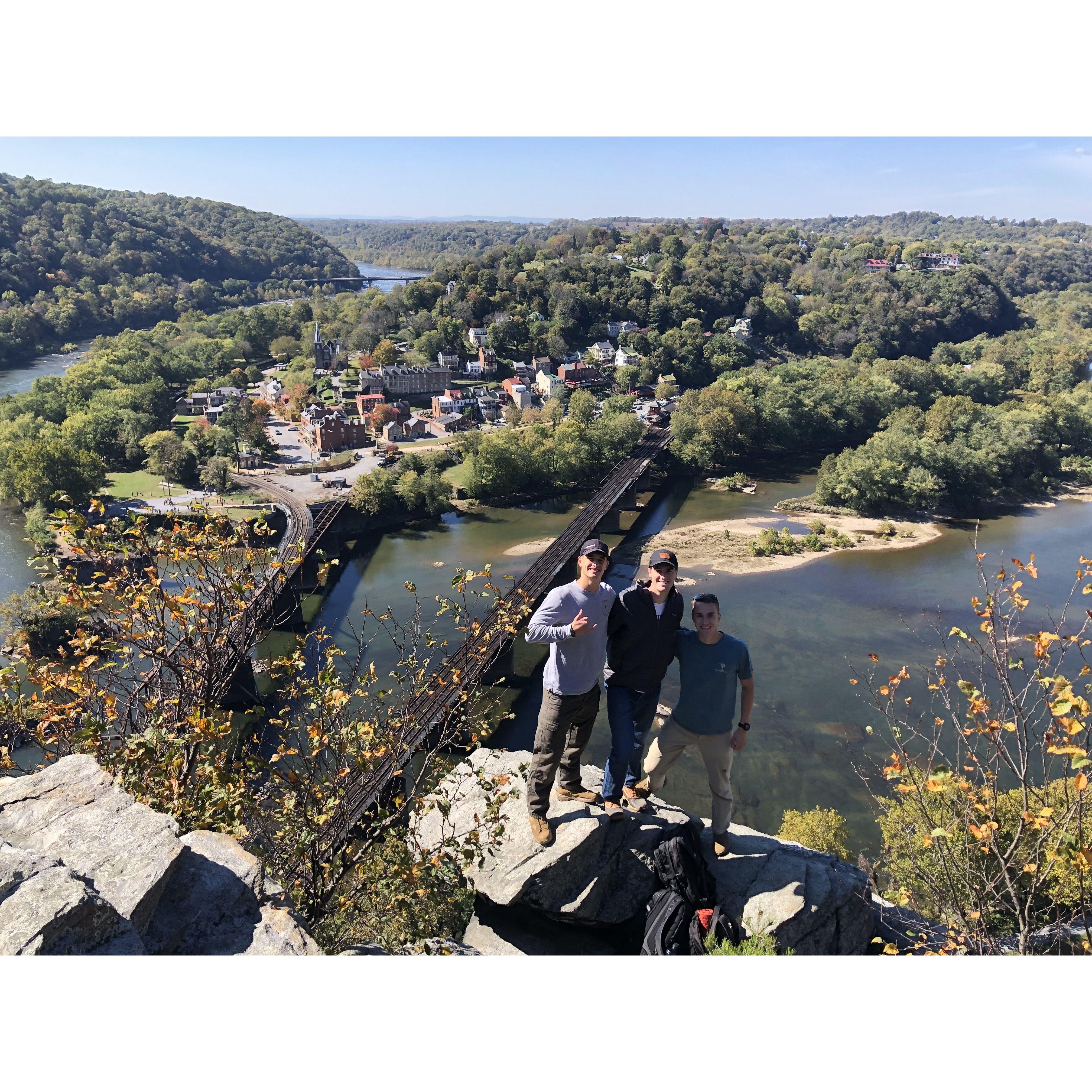 Harry, Ryan Anderson (groomsman), and Josh Torres (groomsman), fall of 2020