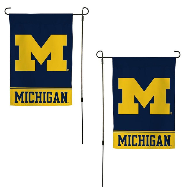 University of Michigan Garden Flag Wolverines UM U of M Banner 100% Polyester (Design A)