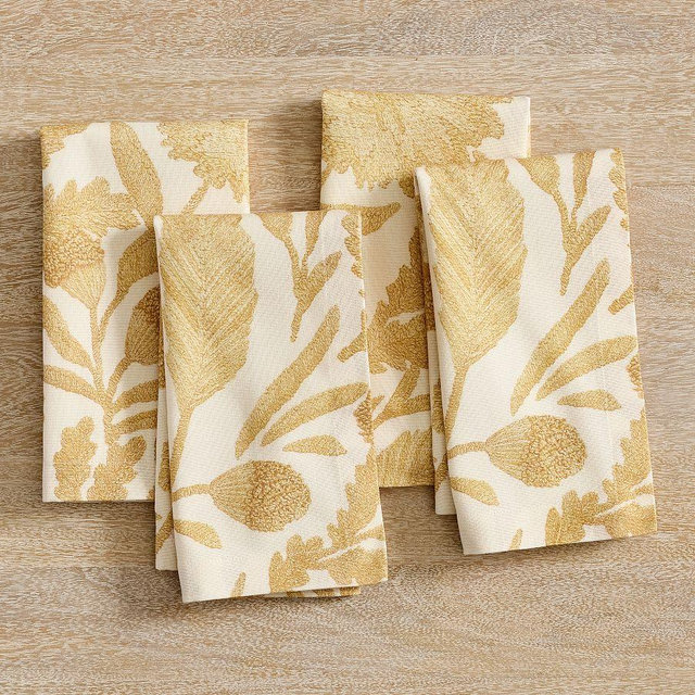 Mayme Print Napkins, Set of 4 - Yellow