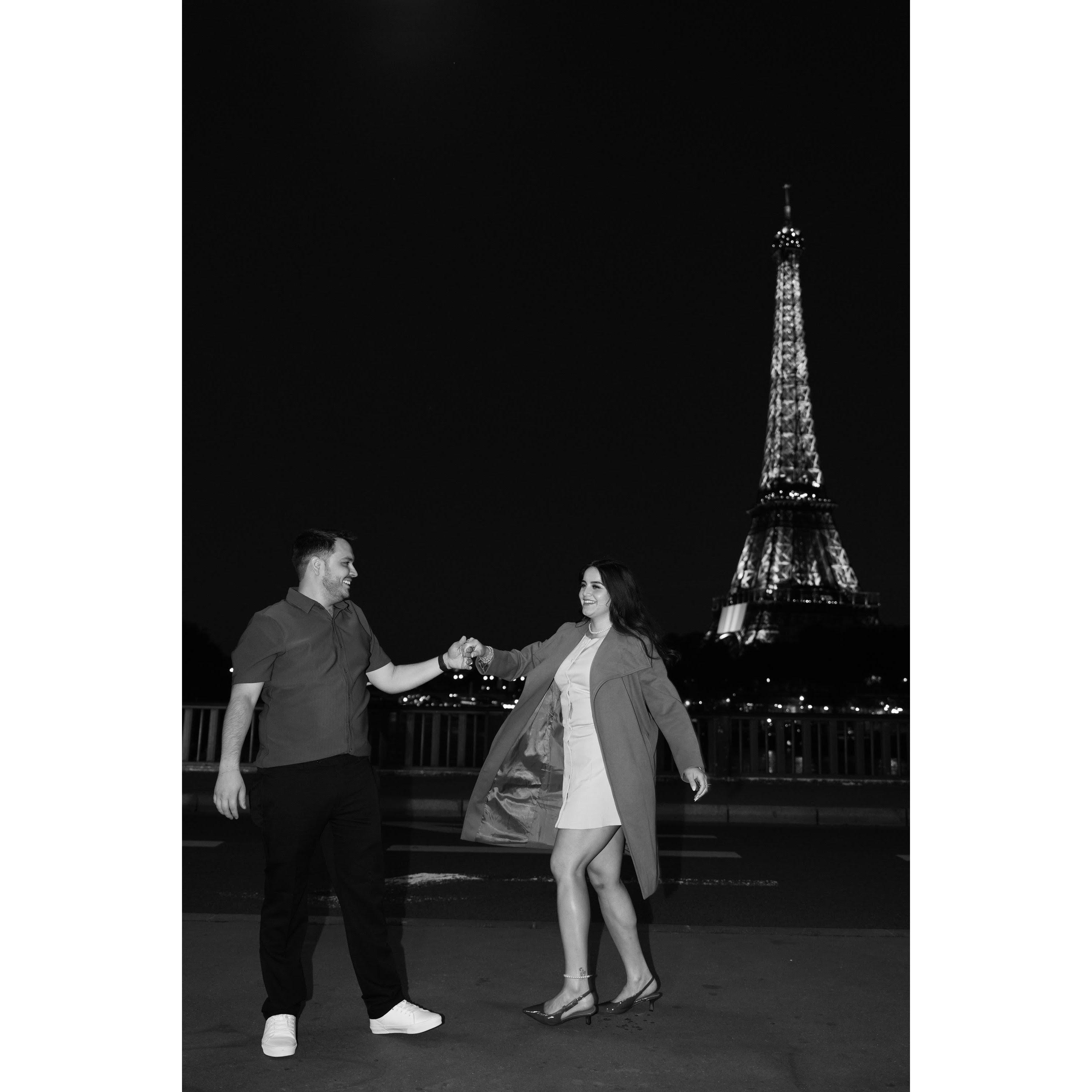 Our first dance in Paris!