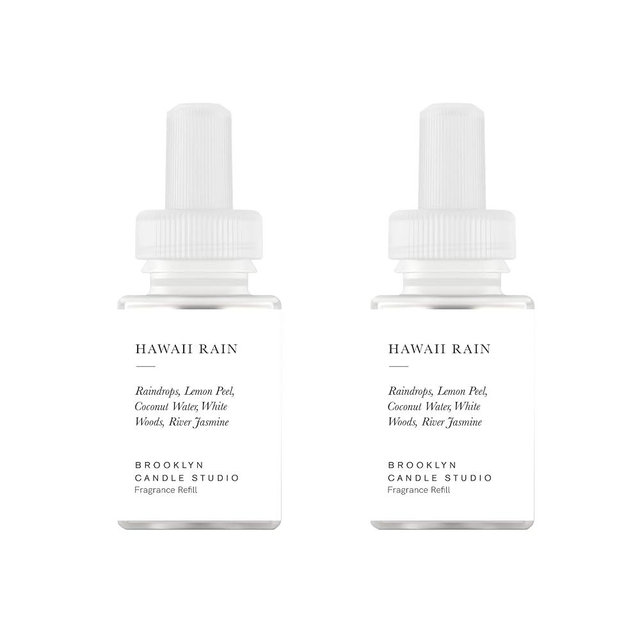 Pura and Brooklyn Candle Studio - Home Fragrance Scent for Air Diffusers - Aromatherapy Scents for Bedrooms & Living Rooms Scents for Smart Home Diffusers - 2 Pack - Hawaii Rain