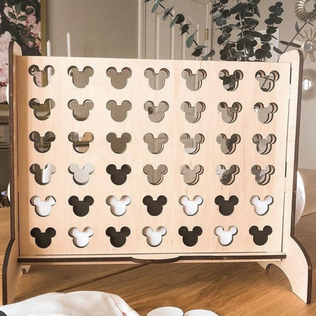 Handmade Connect 4 Mouse Ears Game