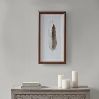 Wind Feather II Framed Glass Wall Art
