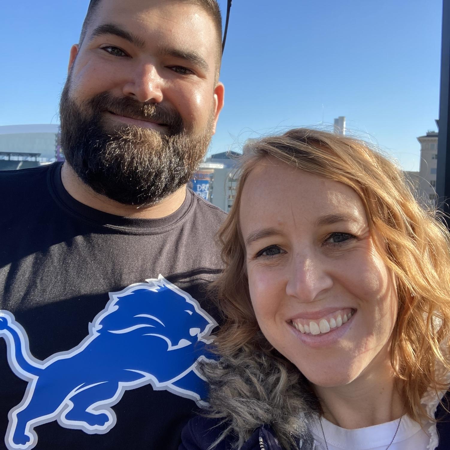 We definitely agree on Detroit Lions! This photo was taken before a game at Tin Roof.