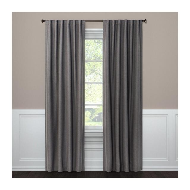 95"x50" Blackout Curtain Panel Aruba Dark Gray Gray - Threshold™