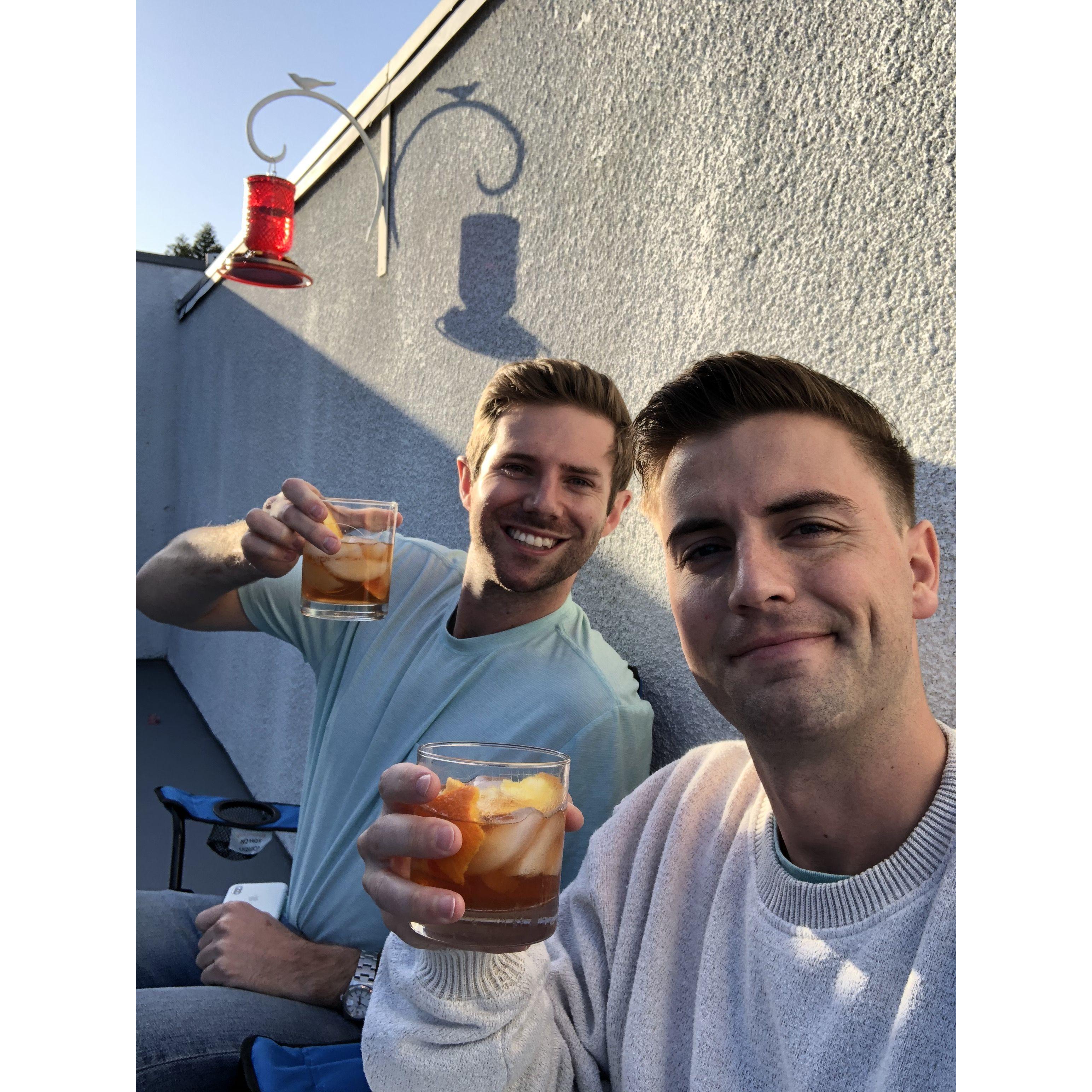 Our First Drink In Our First Home