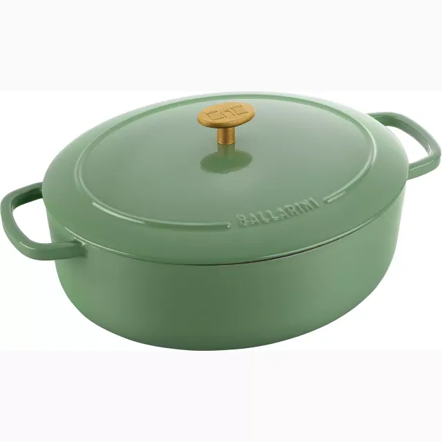 Ballarini Bellamonte Cast Iron 4.75-qt Oval Dutch Oven - Saggio Green