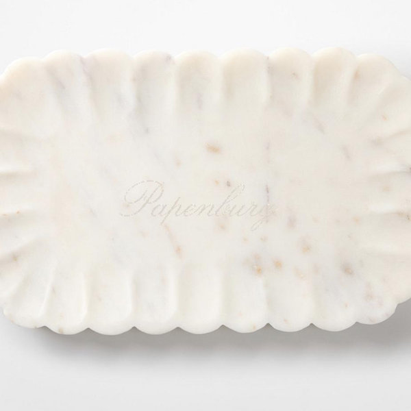 Personalized Marble Petal Cheese Board
