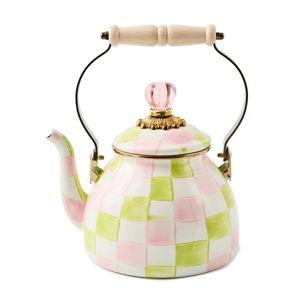 MacKenzie Childs | Palm Beach Check 2 Quart Tea Kettle