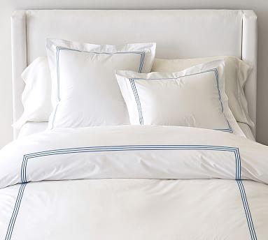 Chambray Grand Organic Percale Duvet Cover, Full/Queen
