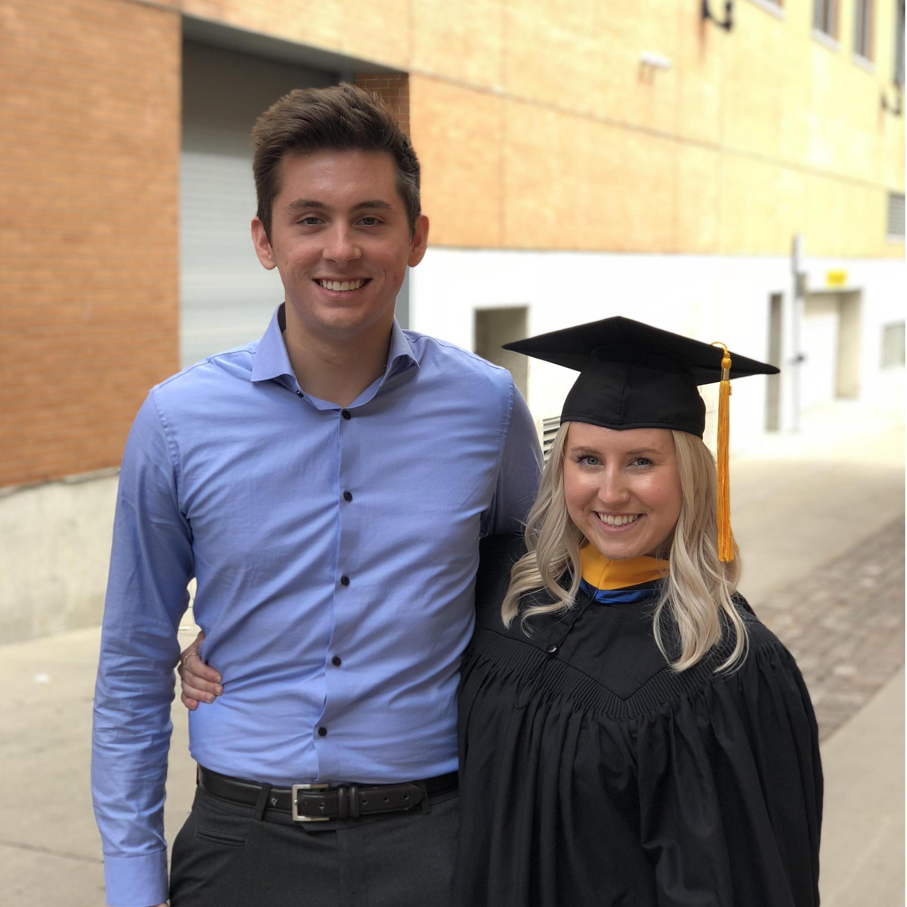 Katrina's graduation from grad school at Marquette