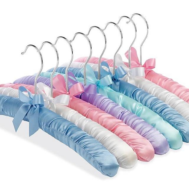 Whitmor Satin Pastel-Set of 8 Padded Hanger, 8 Count, 1.50 x 15.63 x 7.0 inches