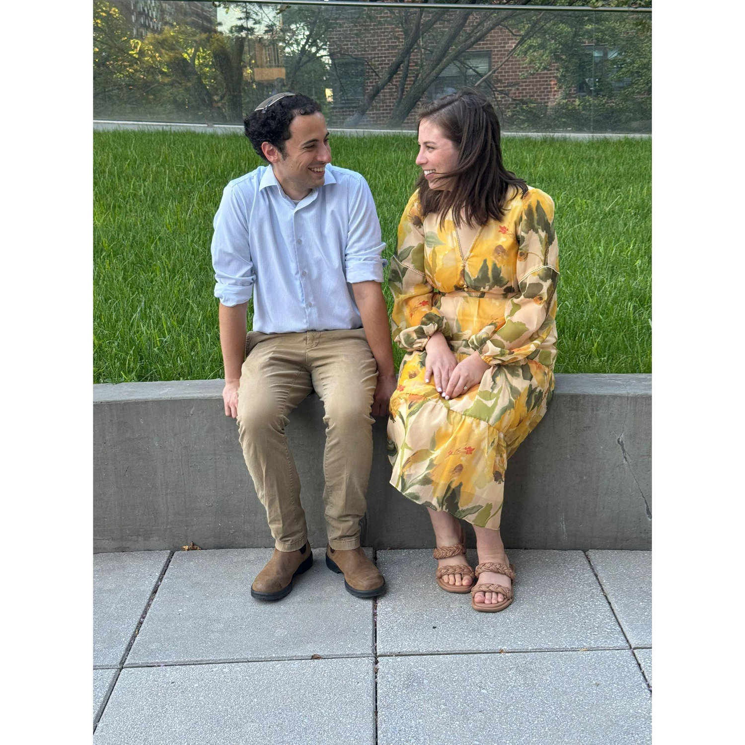 Our engagement party at Yoni's apartment