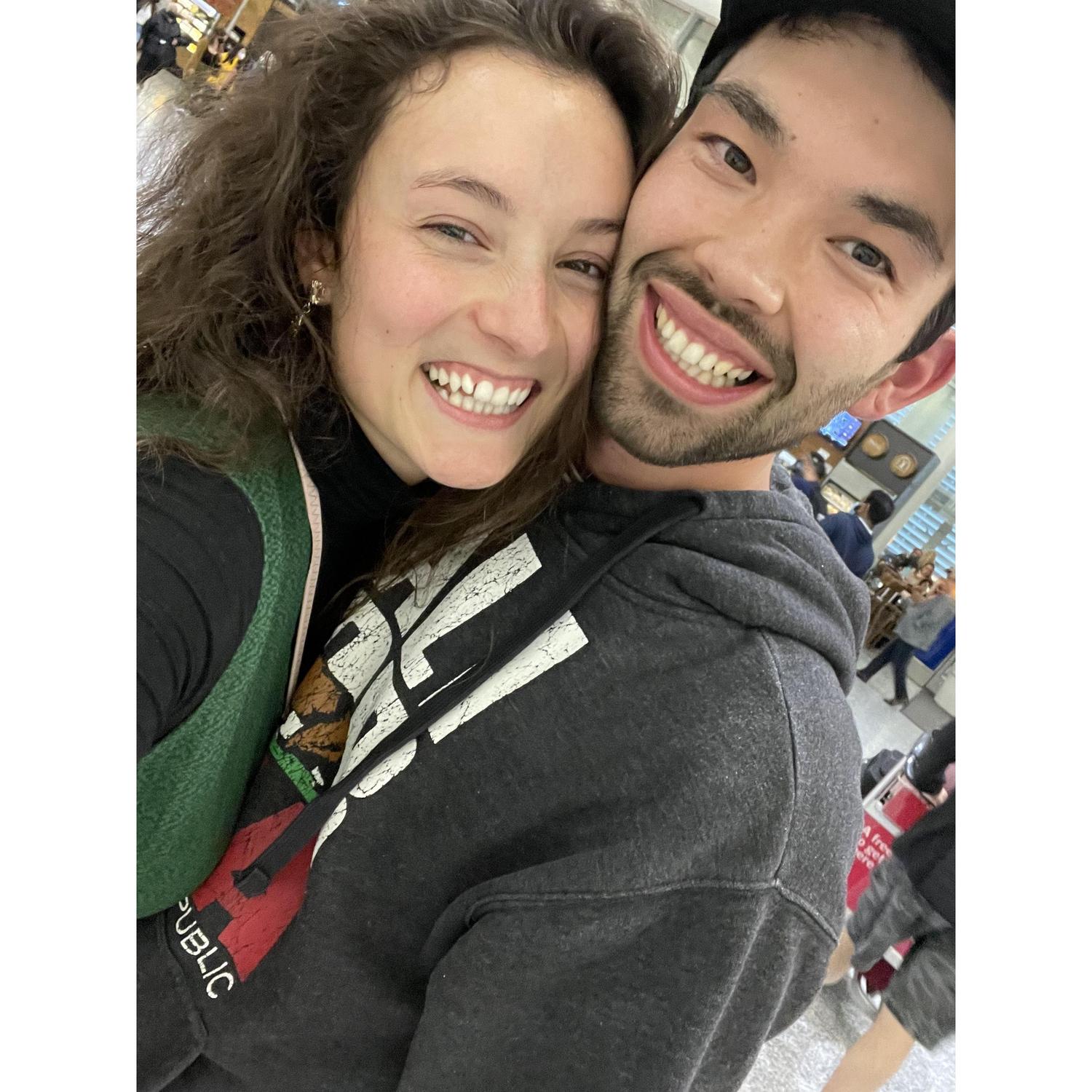 Our very first photo together where we officially met after being long distance!