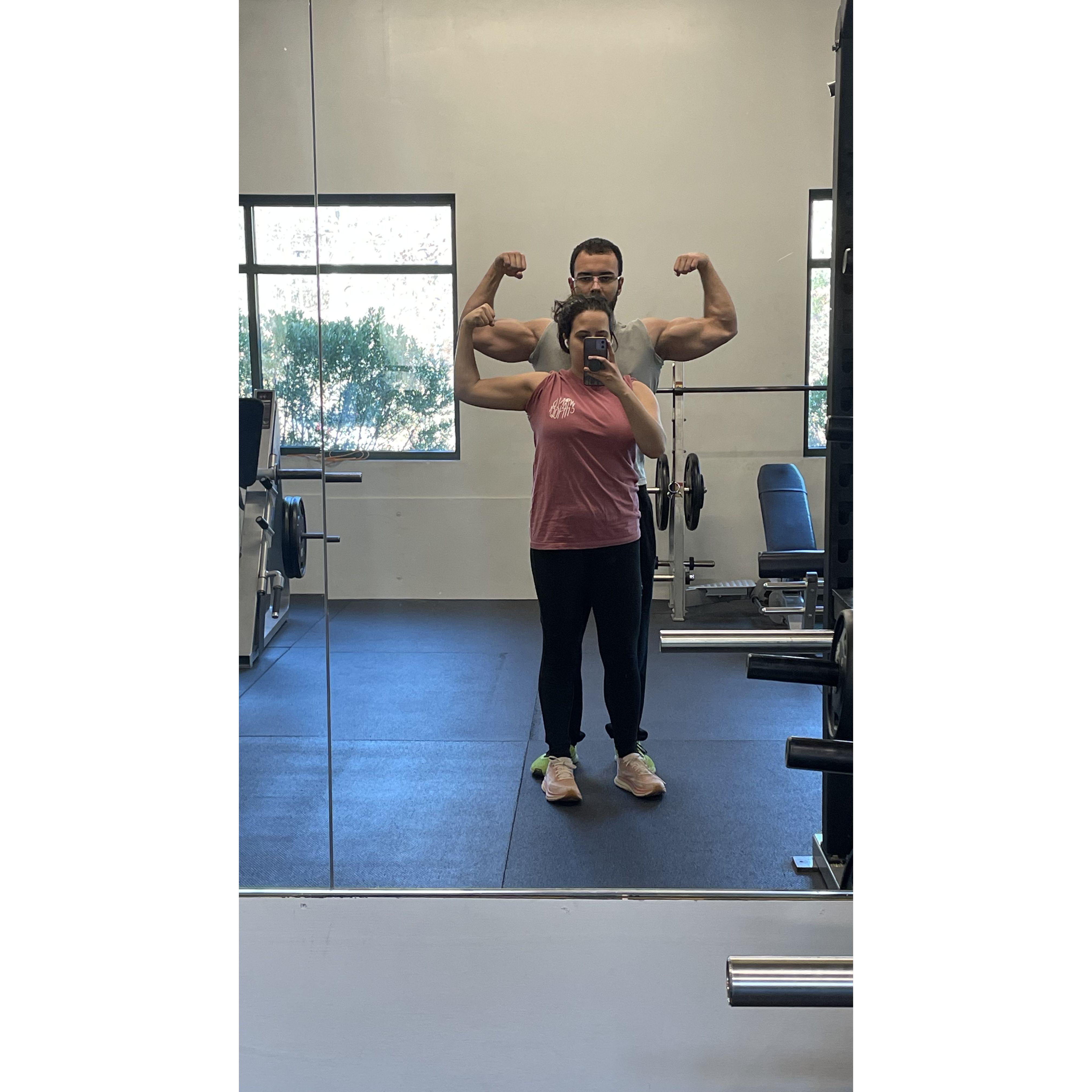 One of our favorite things to do... going to the gym