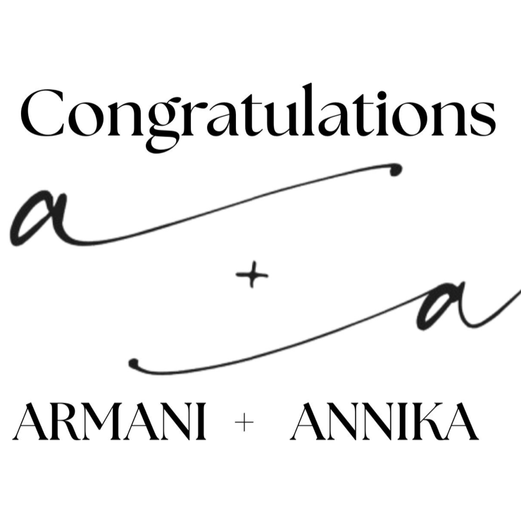 The Wedding Website of Annika Cueni-Smith and Armani Blanc