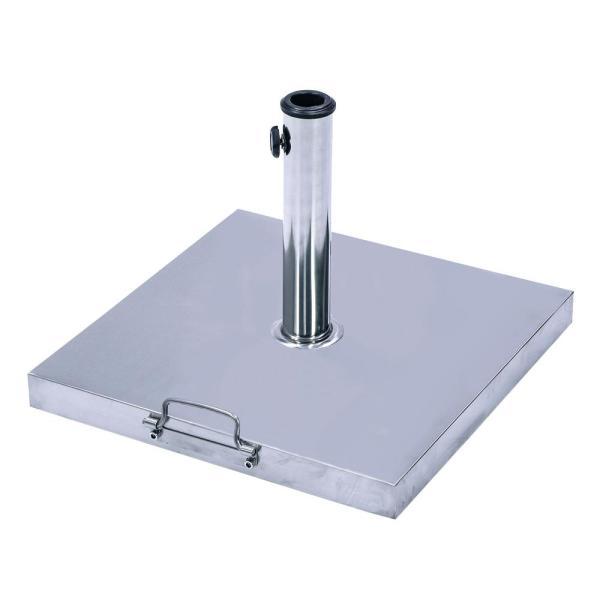 Square Patio Umbrella Base in Stainless Steel