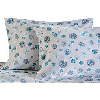By The Seashore Bed Sheet Set Seahorse Design 1 Flat Sheet 1 Fitted Sheet 1 Pillow Case California King