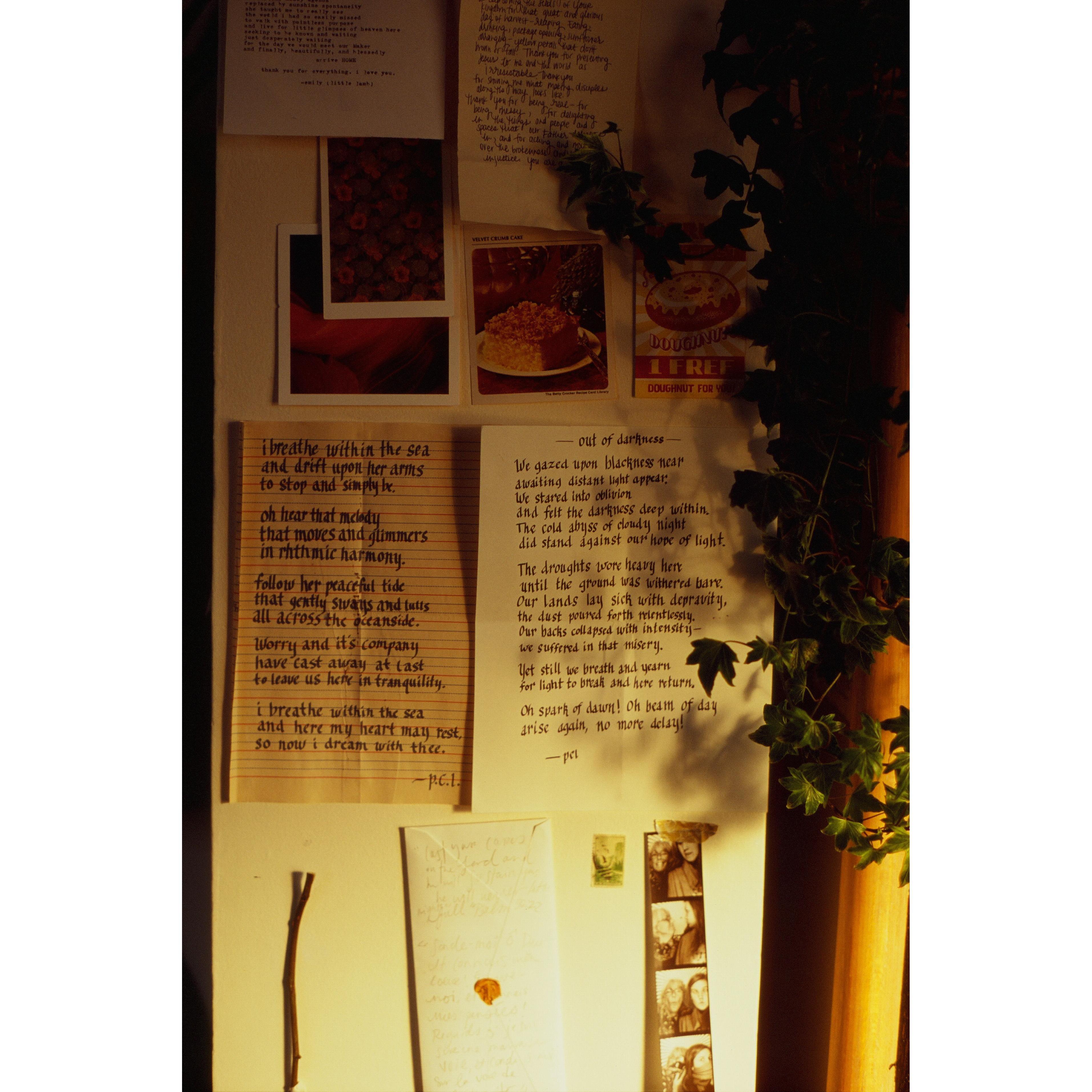 our letters and love hung on the wall during quarenting in paris