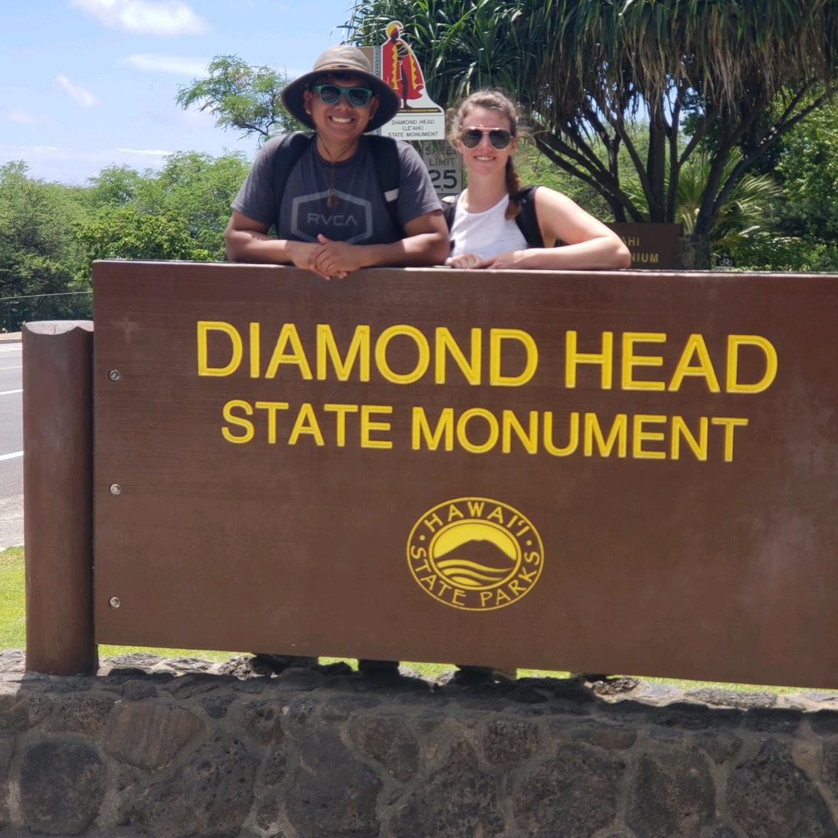 Our first trip to Hawaii where we hiked Diamond Head in the middle of the day in August….