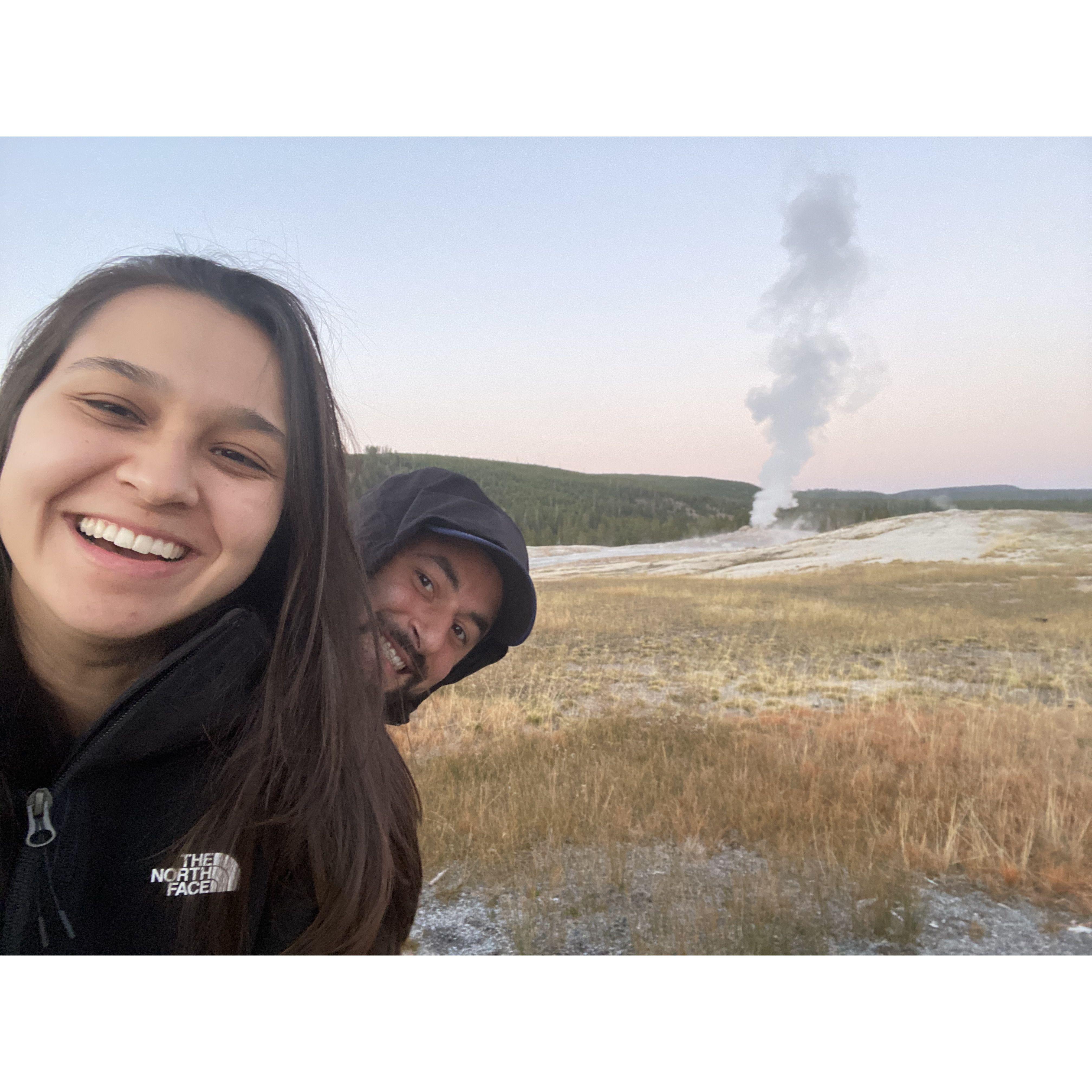 Our first roadtrip together from Seattle to Wyoming to see geysers at Yellowstone National Park