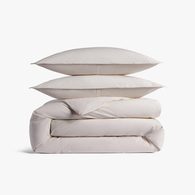 King/California King Casual Organic Cotton Duvet Cover & Sham Set Parchment - Parachute for Target
