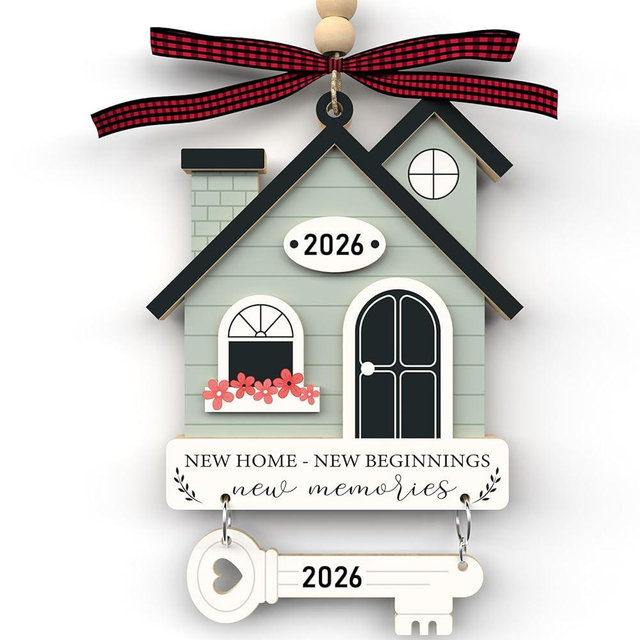New Home Ornament 2026 - Housewarming Gifts for New Home First House, House Warming Gift for Couple Newhouse Owners Ideas - Home Ornaments for Home - First Home Christmas Ornament 2026