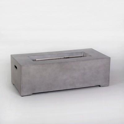 Pipestone 42" Rectangle Concrete Gas Fire Pit - Gray - Project 62™