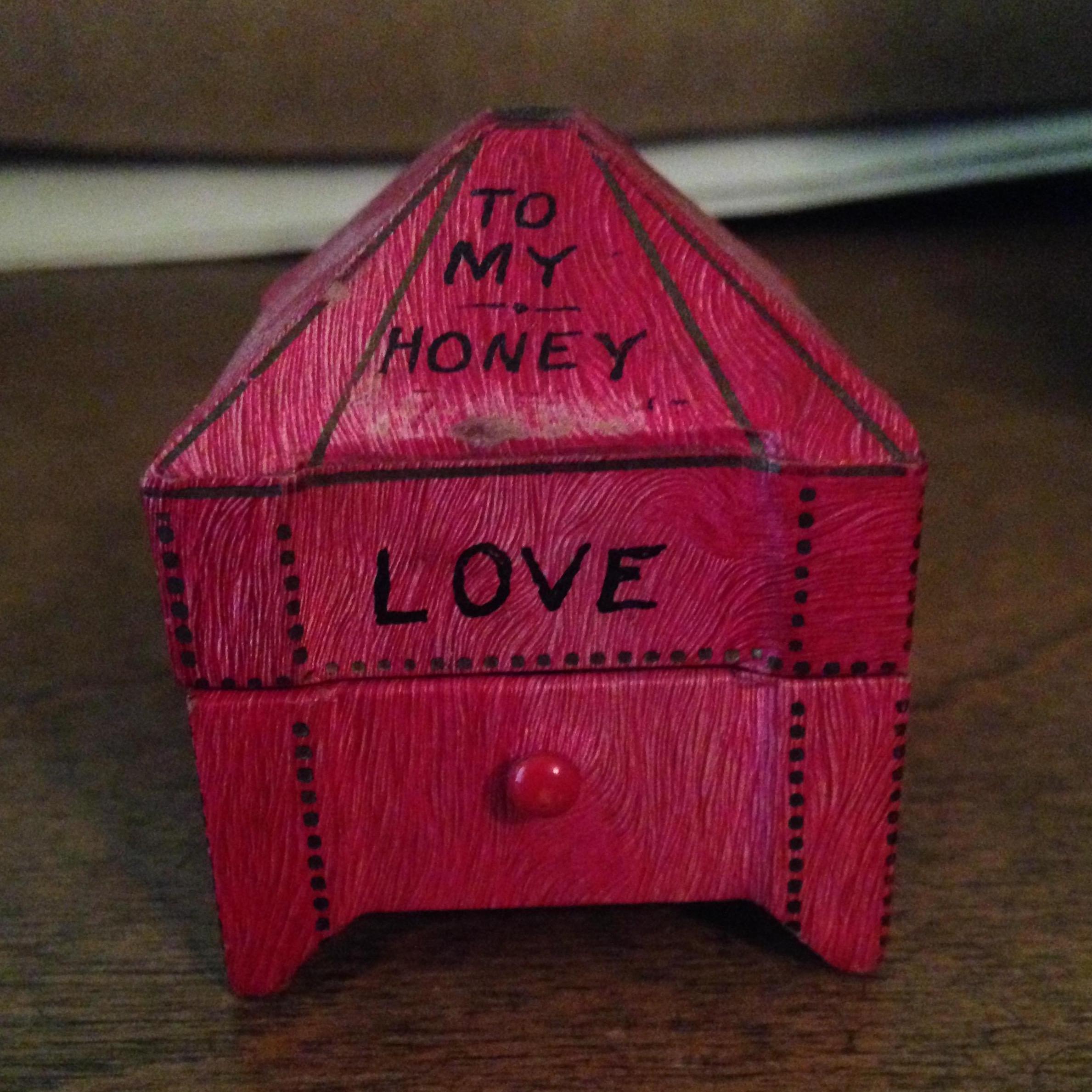This ring box was designed and built by Grandpa Cerny, otherwise known as Cookie Grandpa, who presented it to his wife before she said yes.