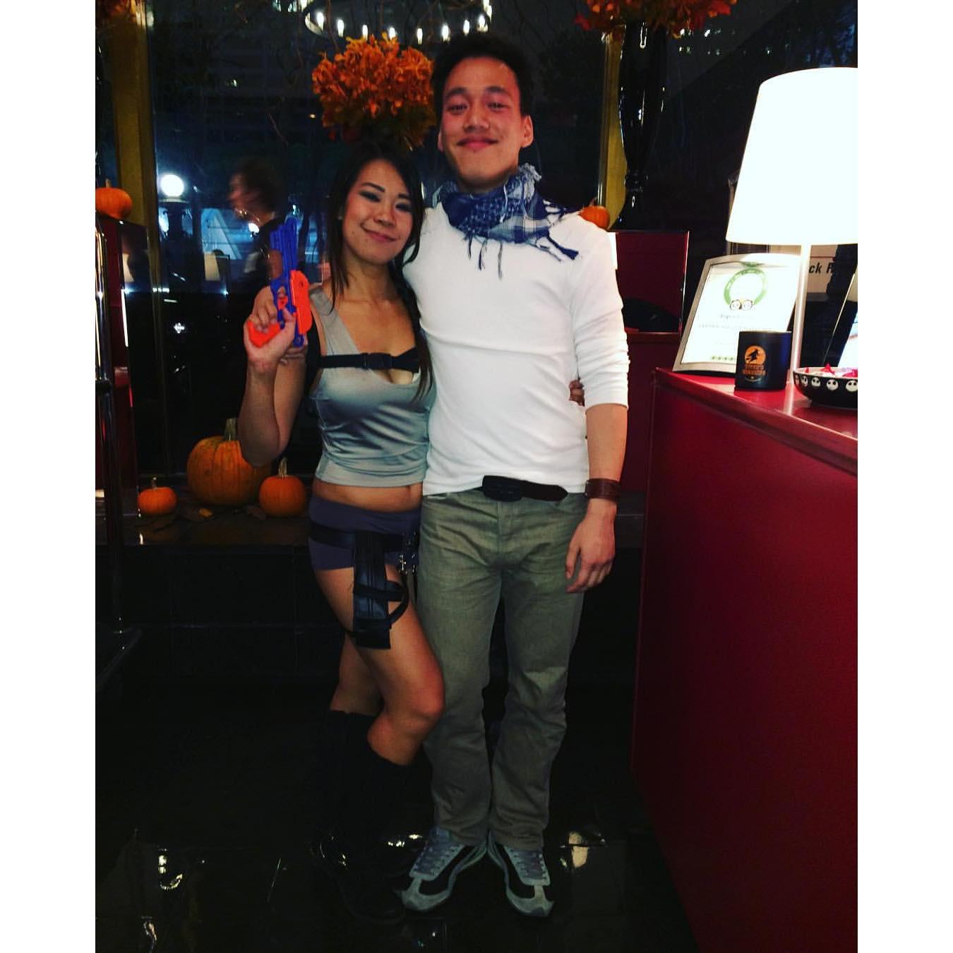 First Halloween together- Lara Croft and Nathan Drake!