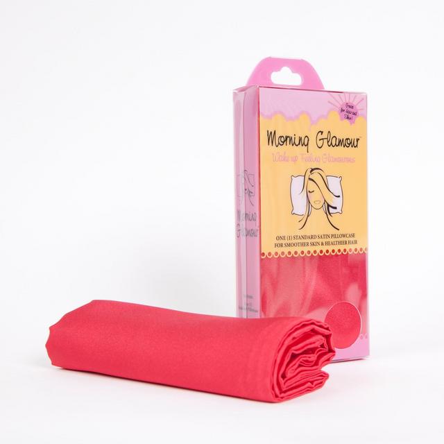 Standard 600 Thread Count Solid Satin Pillowcase Red - Morning Glamour