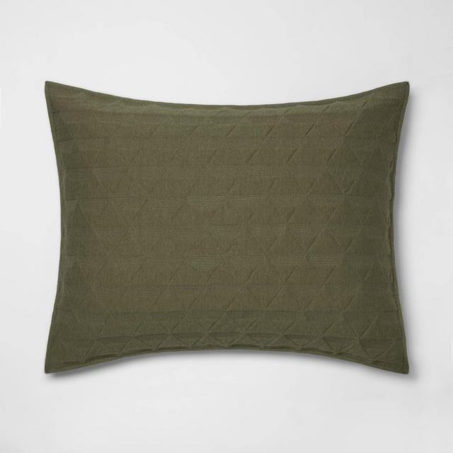 Standard Triangle Stitched Jersey Sham Olive - Project 62™ + Nate Berkus™