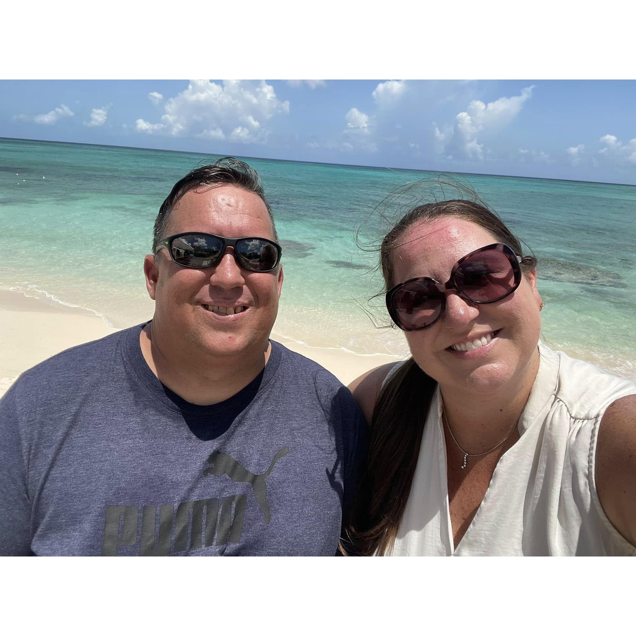 Beautiful Bahamian water during our cruise