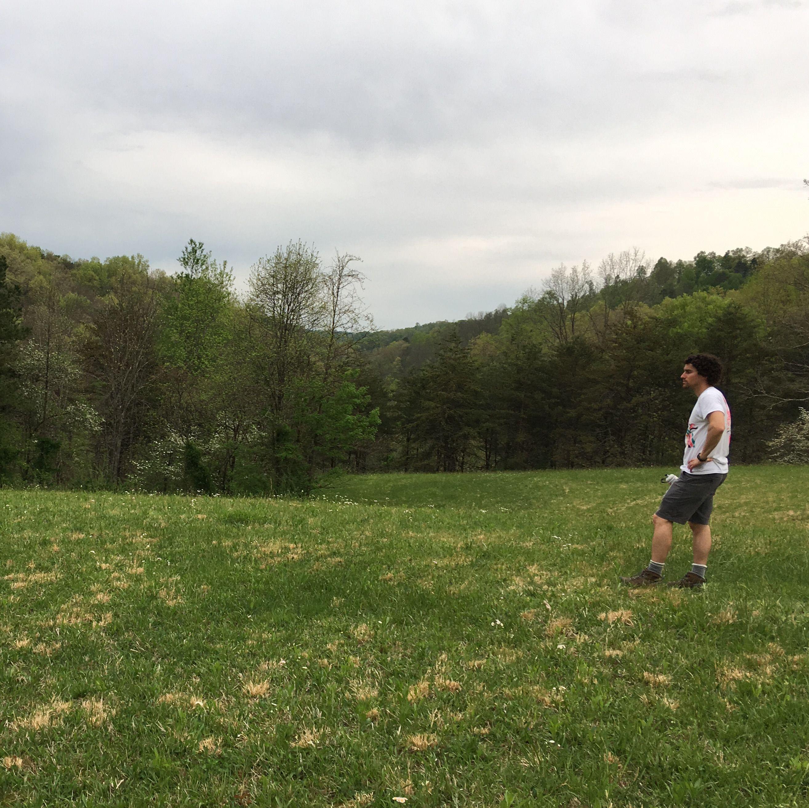 Our first time touring our property in April 2019. The house now sits here!