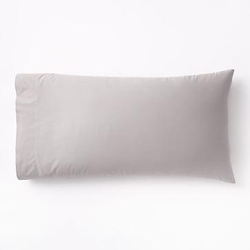 Organic Washed Cotton King Pillow Case, Set of 2, Platinum