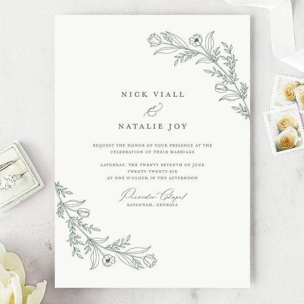 Zola Wedding Invitations - Viall Portrait Letterpress